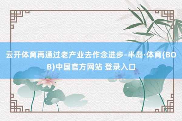 云开体育再通过老产业去作念进步-半岛·体育(BOB)中国官方网站 登录入口