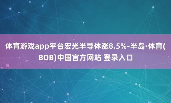 体育游戏app平台宏光半导体涨8.5%-半岛·体育(BOB)中国官方网站 登录入口
