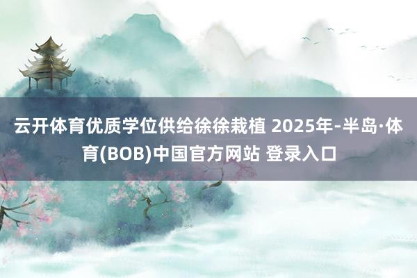 云开体育优质学位供给徐徐栽植 2025年-半岛·体育(BOB)中国官方网站 登录入口